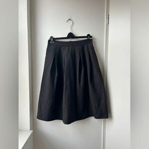 H&M Textured Black A-Line Skirt